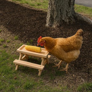 Chicken Mini Picnic Table / Mini Picnic Table / Chicken Feeder / Squirrel feeder / Chicknik Table