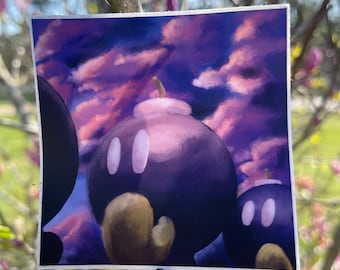Super Mario 64 Sticker: Bob-omb Battlefield 3x3