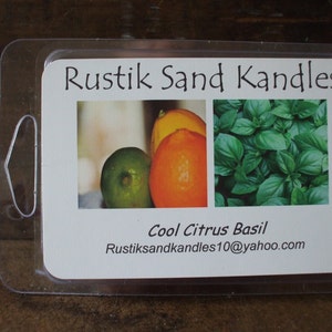 Cool Citrus Basil Clam Shell Break Away Tarts Melts 3oz