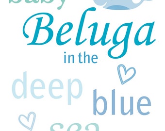 Baby Beluga Nursery Prints