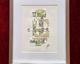 Collage Art "Green Zebra"