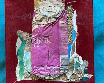 Collage Art "PINK FIZZ"