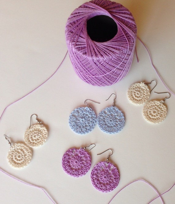 circulares de aretes de tejido/ aros/ - Etsy España