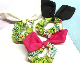 children's hair accessories elastic scrunchies with removable bow