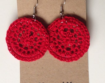 Valentines day Gift|for|her, Red earrings dangle, circular earrings, flamenco earrings, girls gift, girlfriend gift for valentines, mom gift