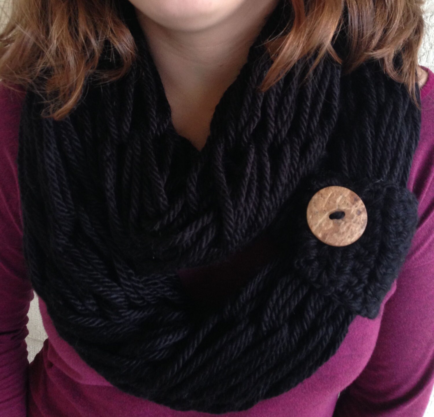 Knit Scarf Green Knit Scarf Chunky Knitted Scarves Bulky Scarf Knit