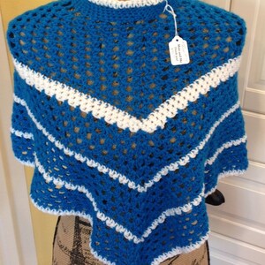 Poncho Mujer Suéter Jersey Acanalado Punto Botón Tejido Color Puro