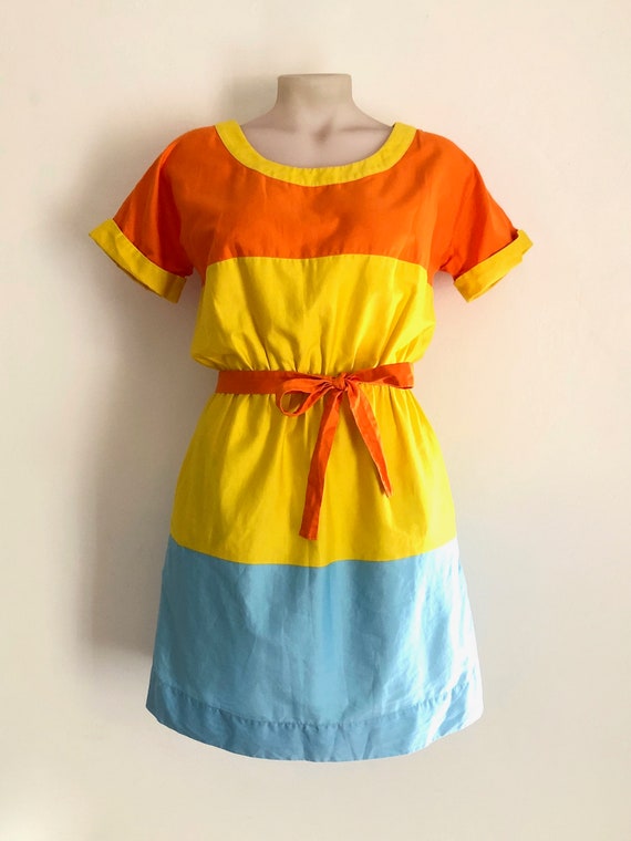 MARIMEKKO!!! Vibrant 'Marimekko' spliced cotton dr