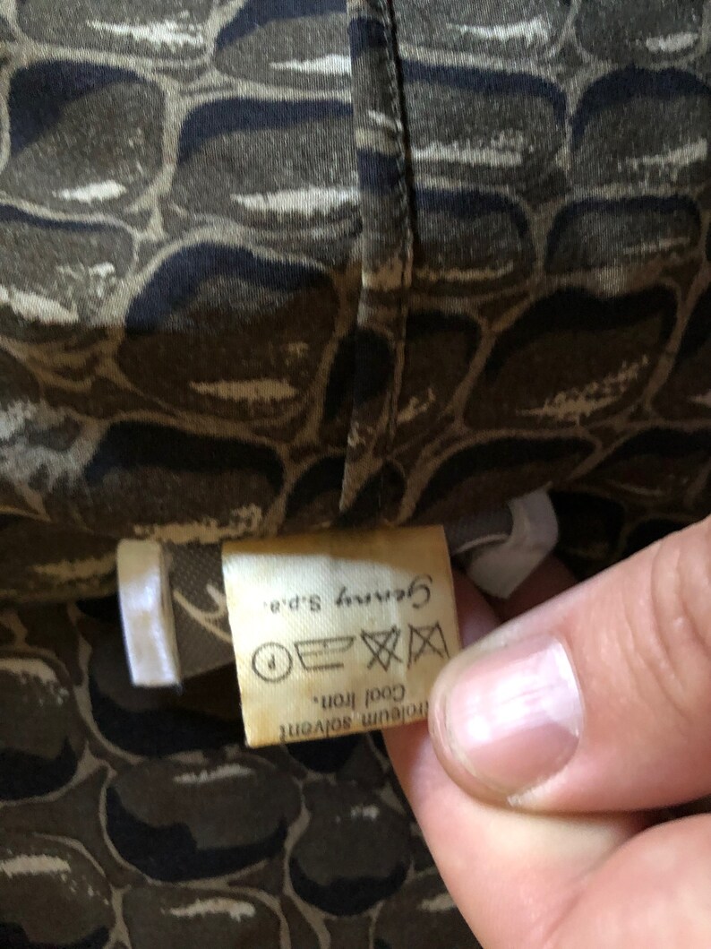 GENNY!! Vintage 1980s rare /'Genny/' by Gianni Versace reptile print asymetric blouse Made in Italy