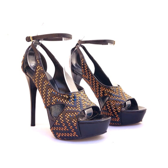 woven platform heels