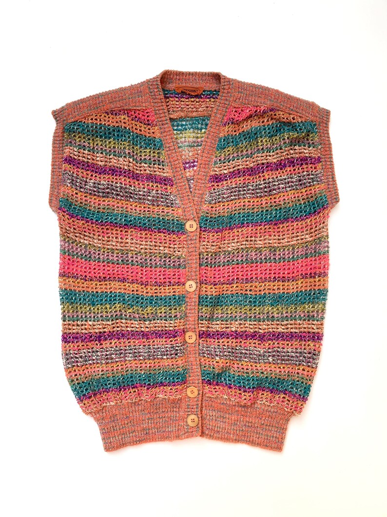 MISSONI Vintage 1970s 'Missoni knitted sleeveless vest | Etsy