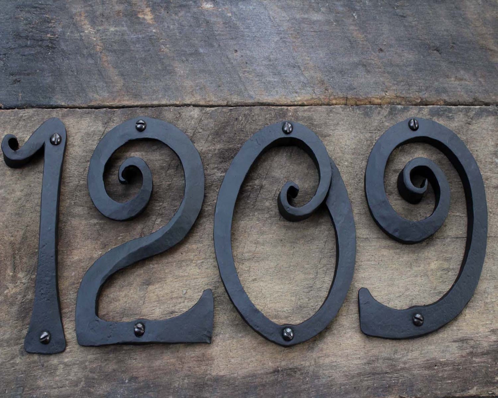 Hand Forged Iron House Numbers - Etsy
