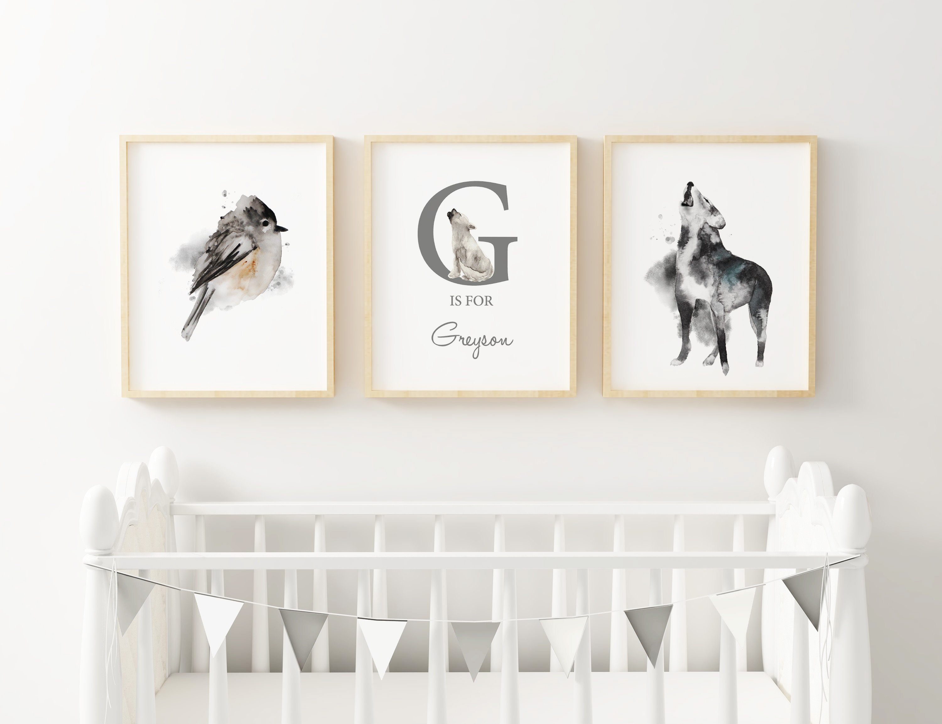 Personalised Name Print Baby Boy Name Art Baby Shower Etsy
