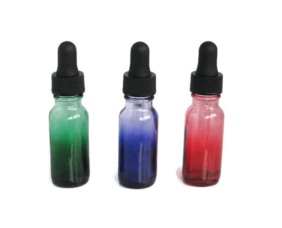 Download Small Colored Glass Vial Choose Red Green Or Blue 15 Ml Size Etsy