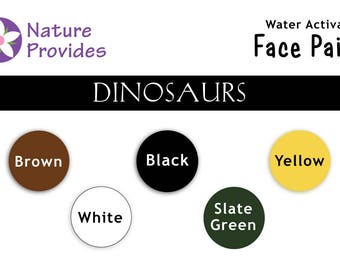 Dinosaur Face Paint Mini Kit: Natural Vegan Costume Makeup with Tools