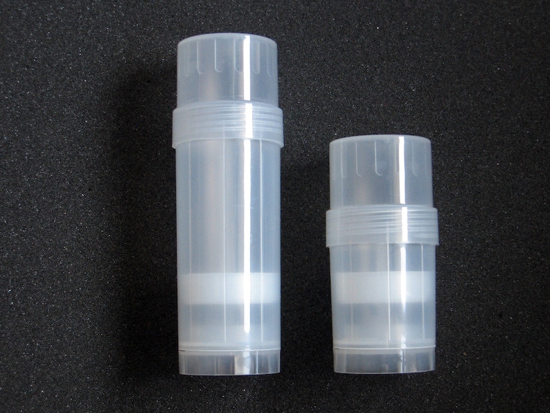 Round Twist Tube for Deodorant and Solid Lotion Choose a Small or Large Size Clear BPA BPS Free Plastic Cosmetic Container No Minimum Order image 1