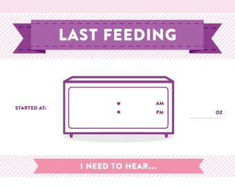 BABY GIRL Dry Erase Newborn Sleep & Feeding Tracker (Great Baby Shower Gift!) – 8"x10" Printable PDF