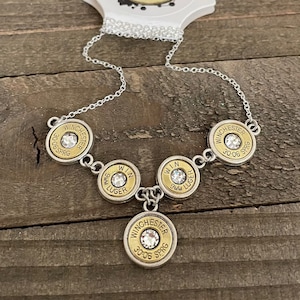 Statement necklace, statement bullet necklace, bullet jewelry, Multi bullet necklace