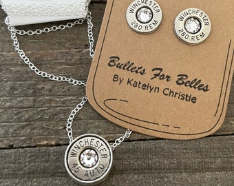 Bullet Choker and stud earrings set