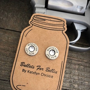 Bullet stud earrings , Bullet jewelry,bullet earrings, stud earrings