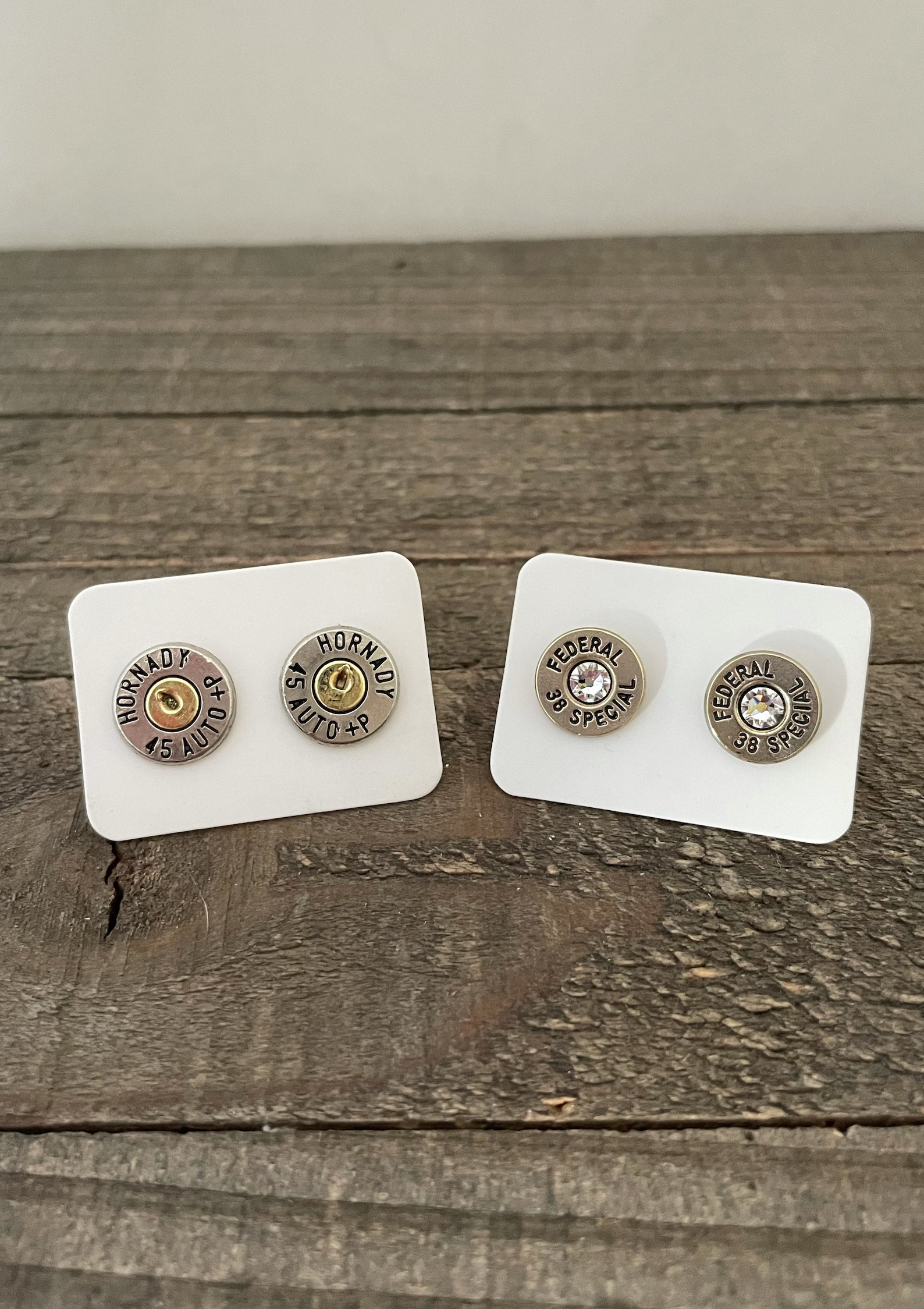 Bullet Stud Earrings Bullet Jewelrybullet Earrings Stud Etsy