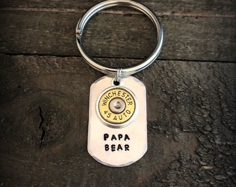 Papa bear keychain