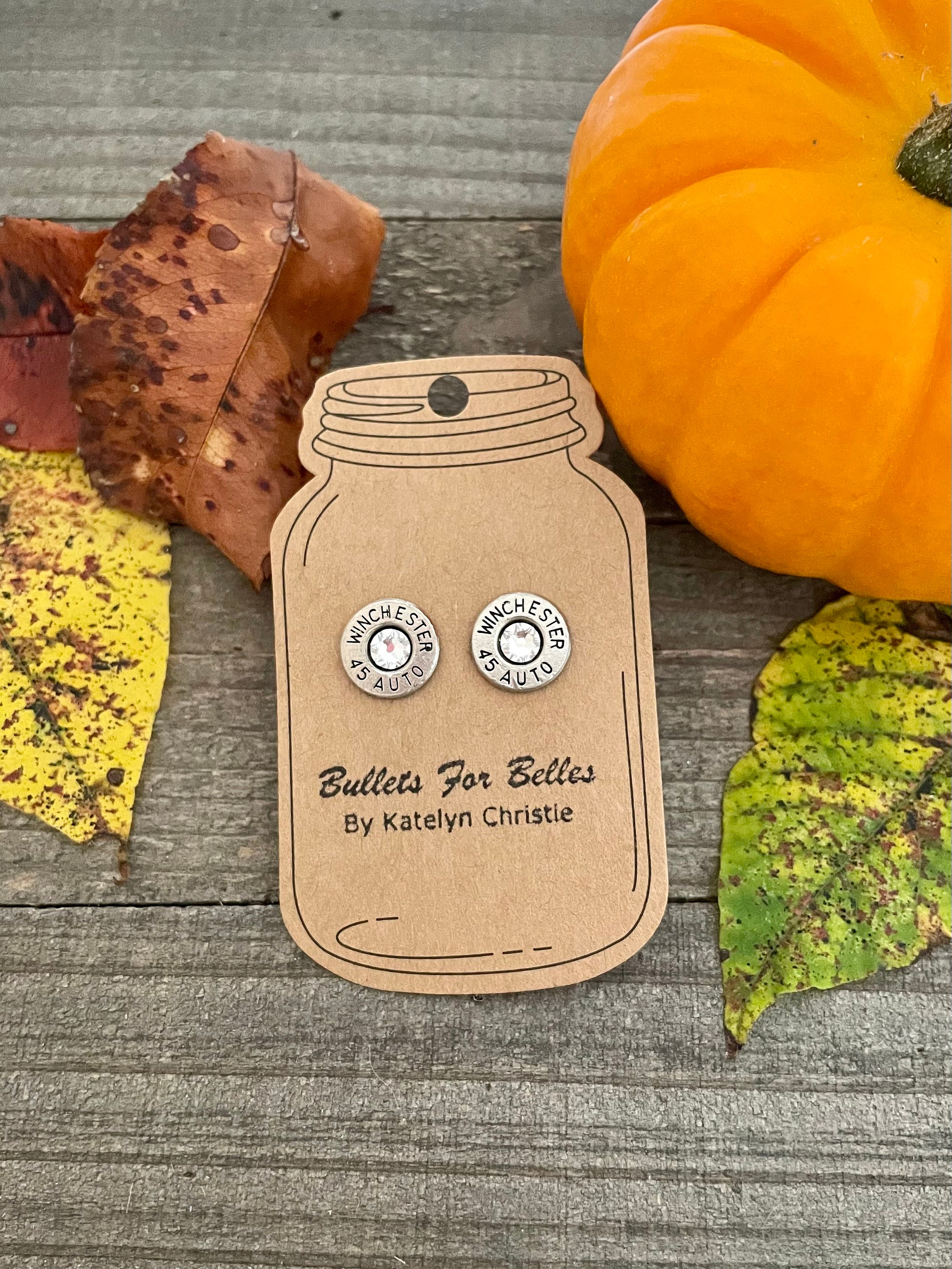 Earrings, Bullet jewelry,bullet earrings, Bullet stud earrings, studs