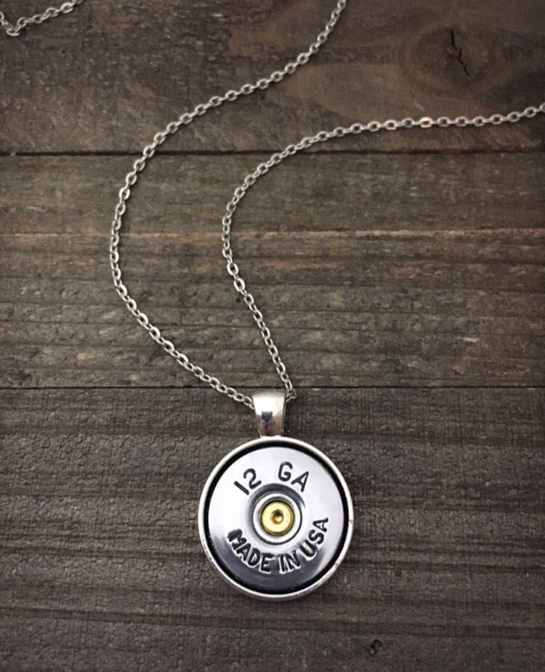 Bullet jewelry Mens 12 gauge necklace Etsy