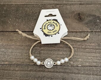 Braided bullet bracelet, bullet bracelet, braided bracelet, Pearl n twine bullet bracelet