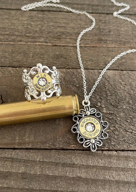 Bullet Ring Bullet Necklace Bullet Jewelry Vintage Belle Bullet