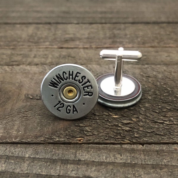 Mens 12 gauge bullet cufflinks