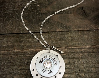 Bullet necklace, PULL 12 gauge necklace