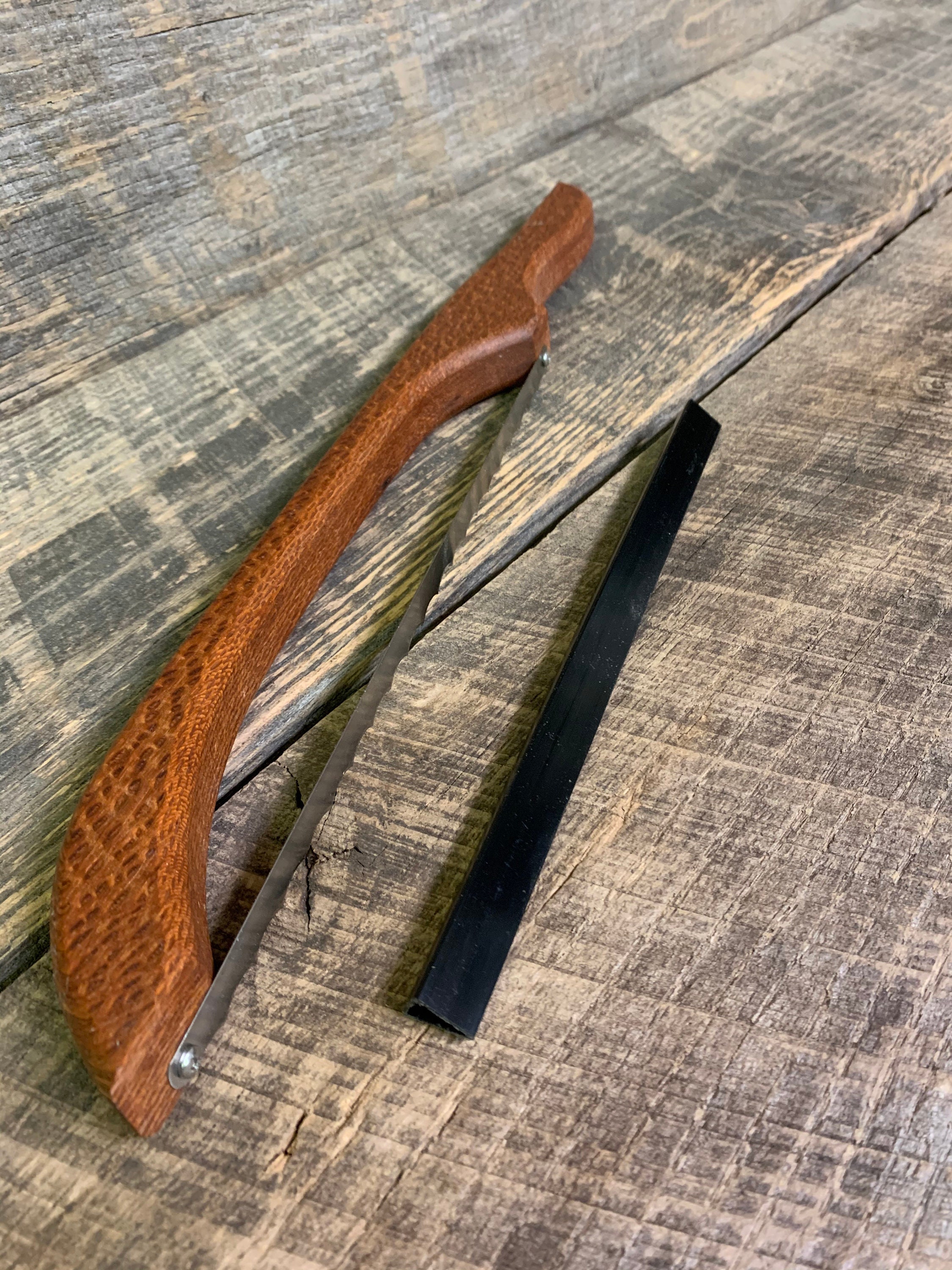 Leopard wood Bow Knife Bread knife Blade Cover Stainless Etsy