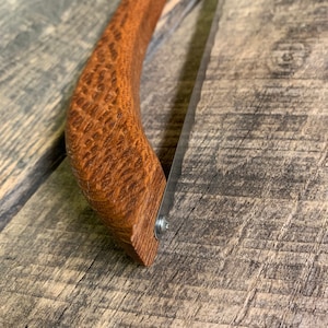 Leopardwood Bow Knife | Bread Knife | Blade Cover Stainless Steel Blade & Screws | Hand Rubbed Oil Finish | Sourdough Knife | Made In USA |