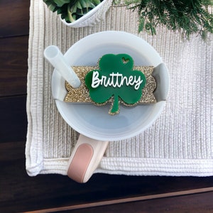 Shamrock Tumbler Topper | St Patrick&#39;s Day Topper | St Patty&#39;s Day |