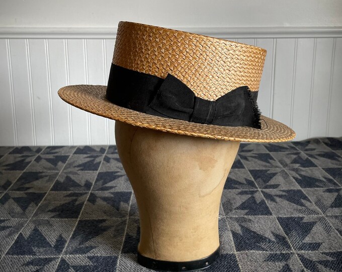 Snyder Straw Porkie Hat Straw Boaters Hat Porkpie Hat Etsy