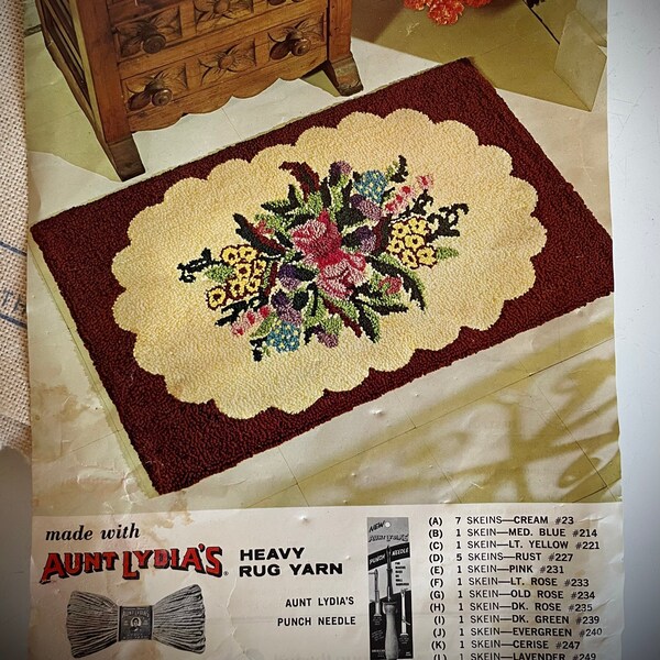 Primitive Hooked Rug Etsy