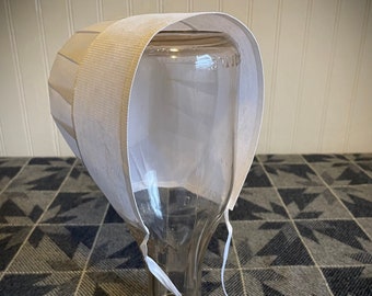 Amish Prayer Cap (13 1/4") – Small Girl's White Religious Bonnet Head Covering