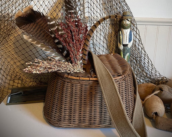 Wicker Fishing Creel Salmon Fishermans Trout Creel Decor Fly Fishing