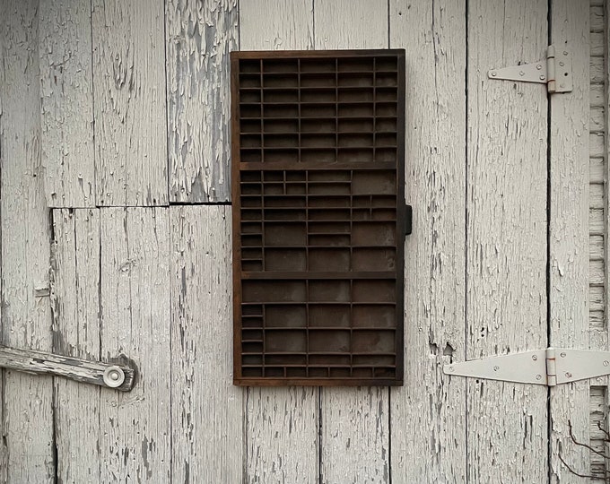 Printers Letter Drawer Typeset Blocks Hamilton Tray Divided Shadow Box
