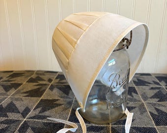 Amish Girl's Prayer Covering – White Religious Head Cap 15 1/2”