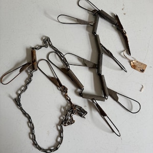 Vintage Frabile Fish Stringer: 9-Clip Aluminum Fisherman Decor