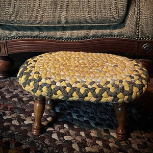 Braided Footstool Etsy