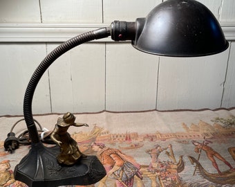 Vintage Dutch Girl Lamp – Robert Schwartz Bro Gooseneck Desk Light
