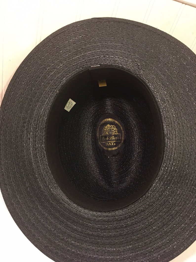 Amish Straw Hat 6 7/8 Authentic Black Straw Brim Fedora | Etsy