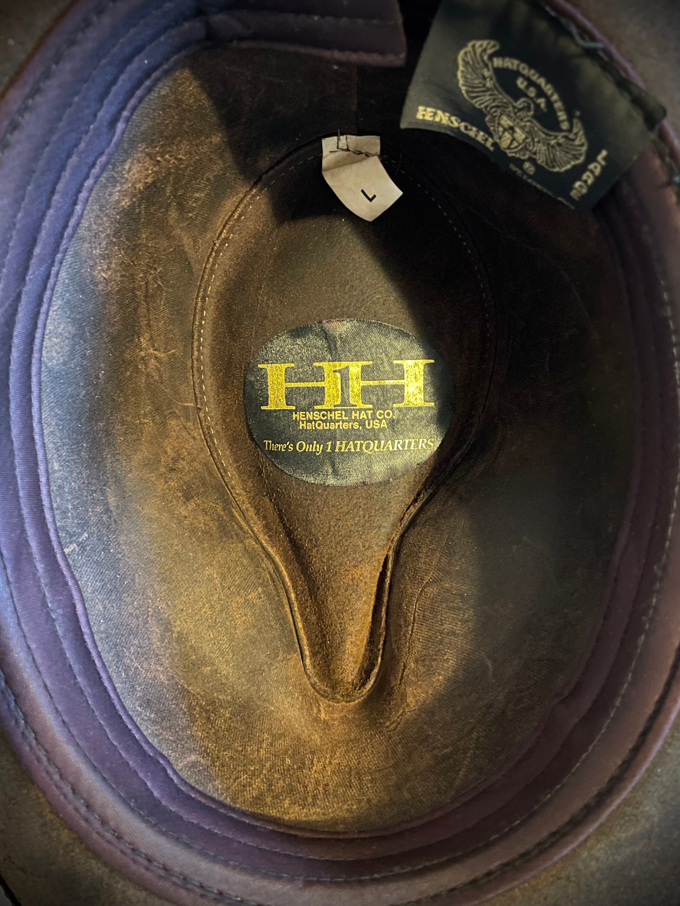 Chapeau Western Cowboy Vintage Henschel Scullys - Cuir Daim, Taille Moyenne