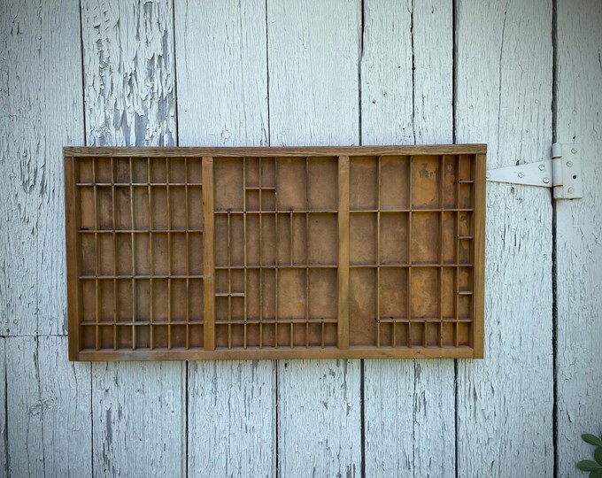 Printers Letter Drawer Typeset Blocks Primitive Wooden Etsy