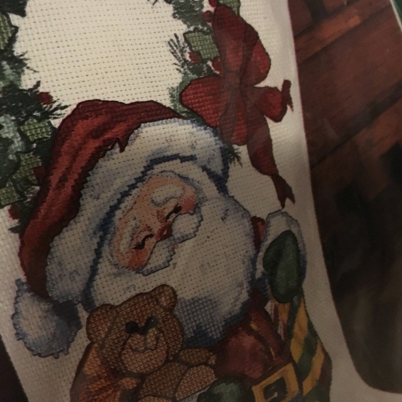 Sewing Fiber Gallery Of Stitches Bucilla Old St Nick Stocking Santa Stocking Kit Christmas Printed Counted Cross Stitch Kit Whimsical Santa And Bear Sewing