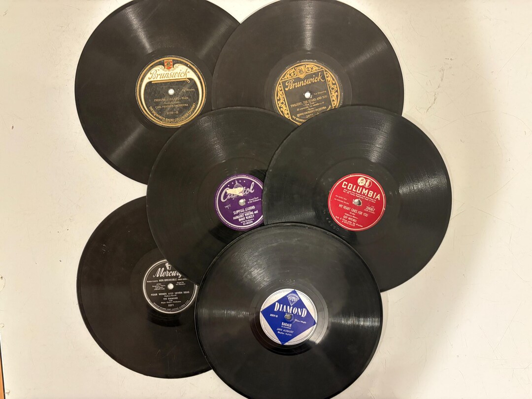 Shellac Label Print Shellac 78RPM Records - Waltz Orchestra Wedding Music - Columbia ...