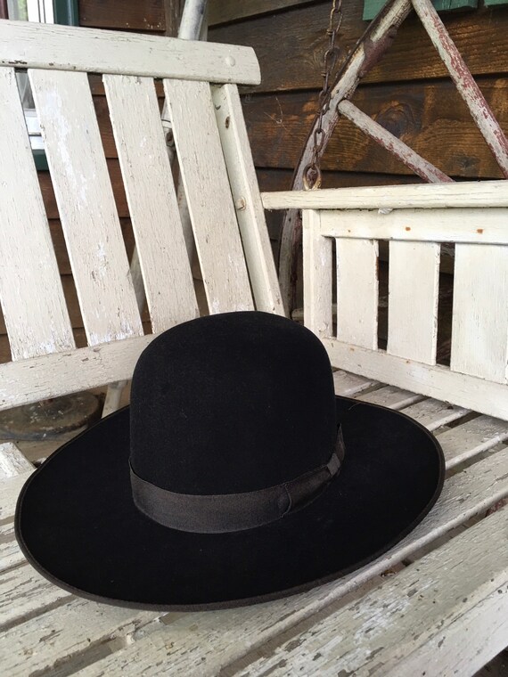 Small Amish Hat Size 6 3/8 - Black Fedora Genuine